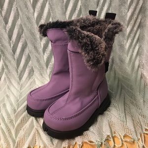Lands End toddler girl snow boots purple